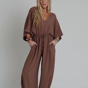 Elegant Brown Jumpsuit